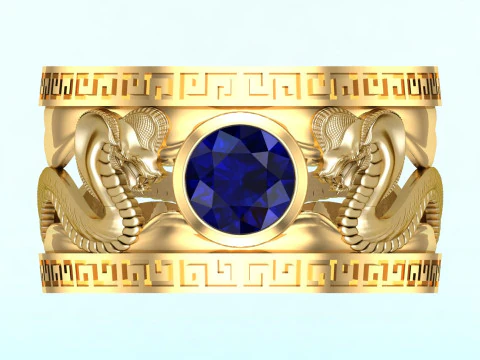 Anello Cobra - Anello Serpente - Anello da uomo - N713 Modello di stampa 3D