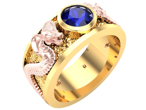 Cobra ring - Snake ring - Mens ring - N7131 3D Print Model