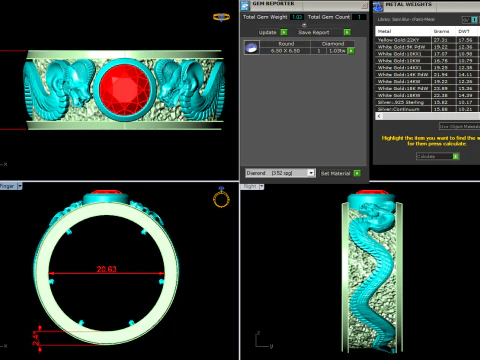 Cobra ring - Snake ring - Mens ring - N7131 3D Print Model