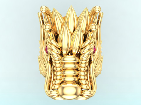 Dragon ring - Men ring - N253 3D Print Model