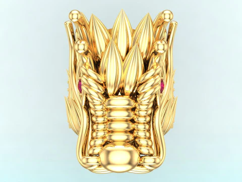 Dragon ring - Men ring - N253 3D Print Model
