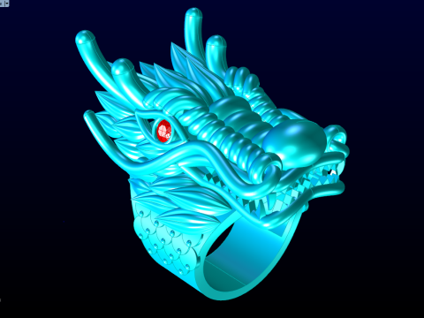 Dragon ring - Men ring - N253 3D Print Model