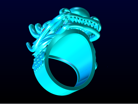 Dragon ring - Men ring - N253 3D Print Model