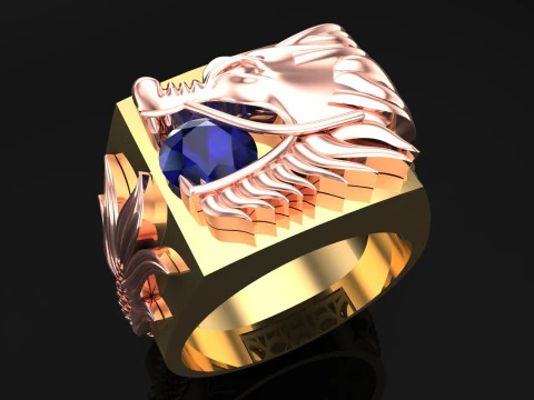 Dragon ring - Men ring - N417 3D Print Model