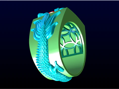 Dragon ring - Men ring - N417 3D Print Model