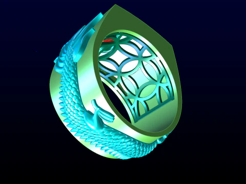 Dragon ring - Men ring - N417 3D Print Model