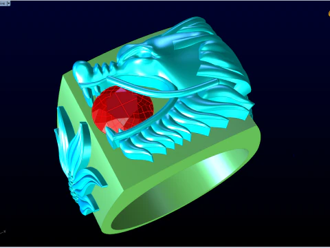 Dragon ring - Men ring - N417 3D Print Model