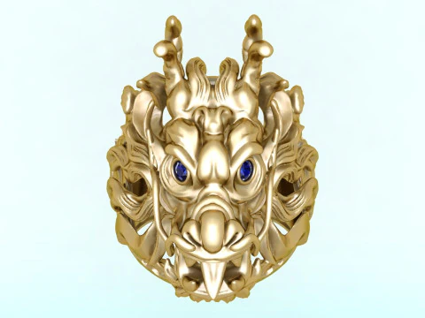Dragon ring - Men ring - N544 3D Print Model