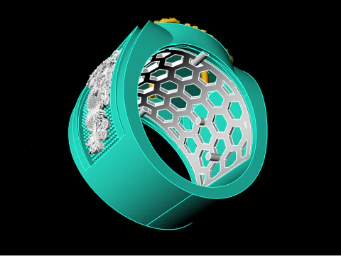 Dragon ring - Men ring - N938 3D Print Model