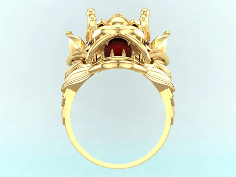 Dragon ring - Men ring - N1105 3D Print Model
