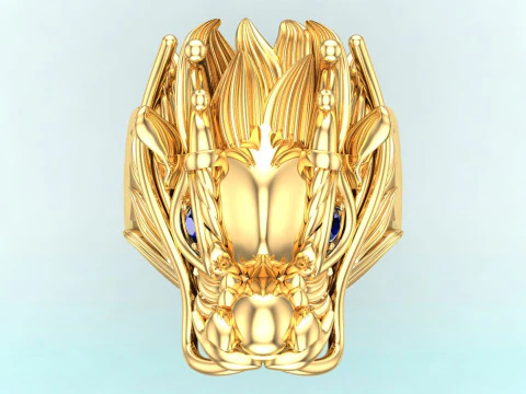 Dragon ring - Men ring - N1105 3D Print Model
