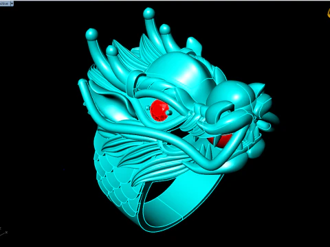 Dragon ring - Men ring - N1105 3D Print Model