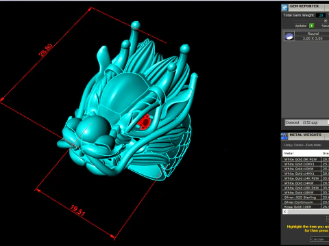 Dragon ring - Men ring - N1105 3D Print Model