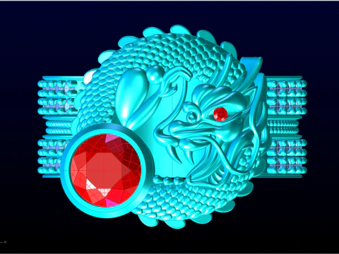 Dragon ring - Men ring - N3131 3D Print Model