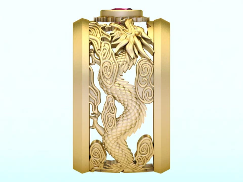 Dragon ring - Twin dragon ring - Mens ring - N5336 3D Print Model