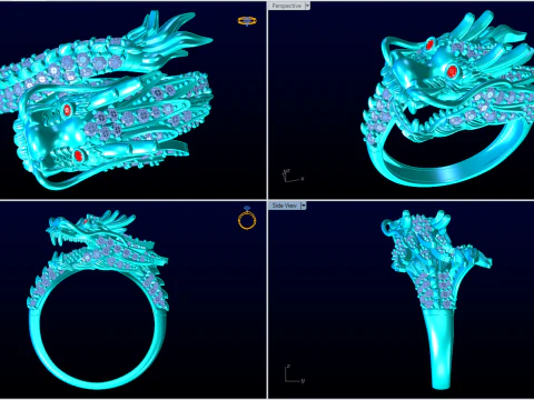 Dragon ring - N6541 3D Print Model