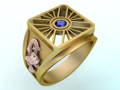 Dragon ring - Phoenix ring - Dragon phoenix ring - N5407 3D Print Model
