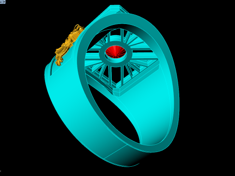 Dragon ring - Phoenix ring - Dragon phoenix ring - N5407 3D Print Model