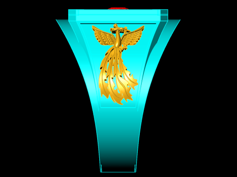 Dragon ring - Phoenix ring - Dragon phoenix ring - N5407 3D Print Model