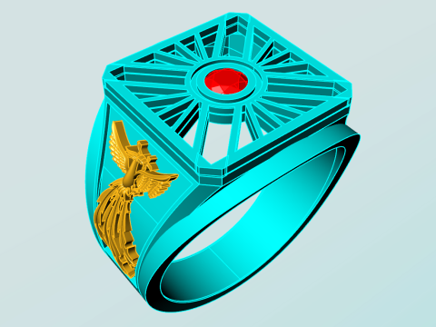 Dragon ring - Phoenix ring - Dragon phoenix ring - N5407 3D Print Model