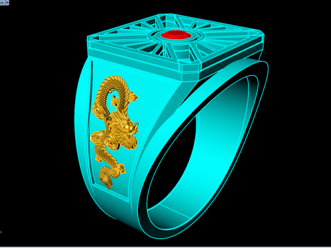 Dragon ring - Phoenix ring - Dragon phoenix ring - N5407 3D Print Model