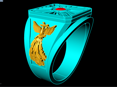 Dragon ring - Phoenix ring - Dragon phoenix ring - N5407 3D Print Model