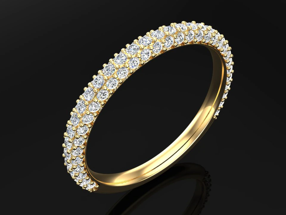 Diamond ring - Womens ring - N754 3D Print Model .c4d .max .obj .3ds .fbx .stl .blend 