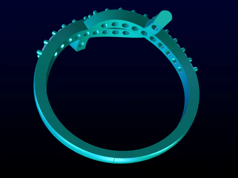 Diamond ring - Womens ring - Infinity ring - N909 3D Print Model