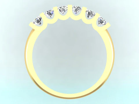 Diamond ring - Womens ring - N1047 3D Print Model