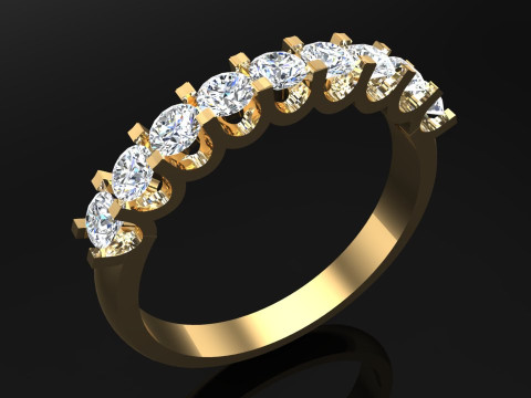 Diamond ring - Womens ring - N1059 3D Print Model