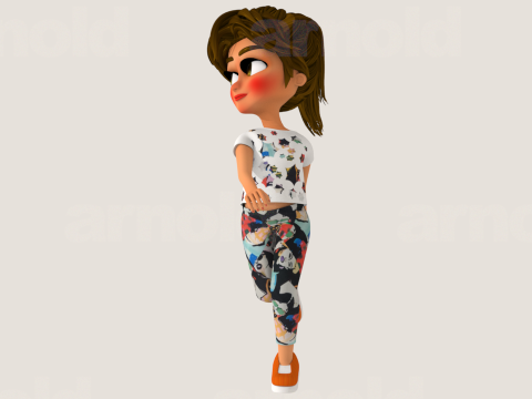Rigged 3D Character for Maya and 3ds Max with Custom Attributes 3D Модель
