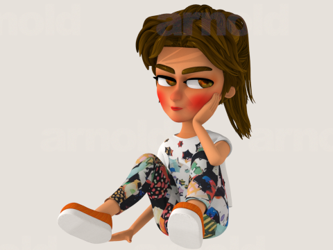 Rigged 3D Character for Maya and 3ds Max with Custom Attributes 3D मॉडल