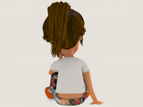 Rigged 3D Character for Maya and 3ds Max with Custom Attributes 3D मॉडल