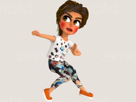 Rigged 3D Character for Maya and 3ds Max with Custom Attributes 3D मॉडल
