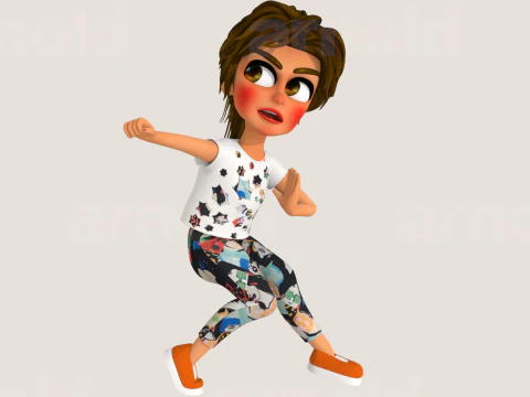 Rigged 3D Character for Maya and 3ds Max with Custom Attributes 3D Model