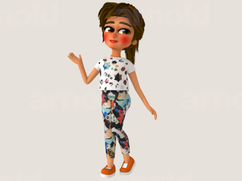 Rigged 3D Character for Maya and 3ds Max with Custom Attributes 3D मॉडल