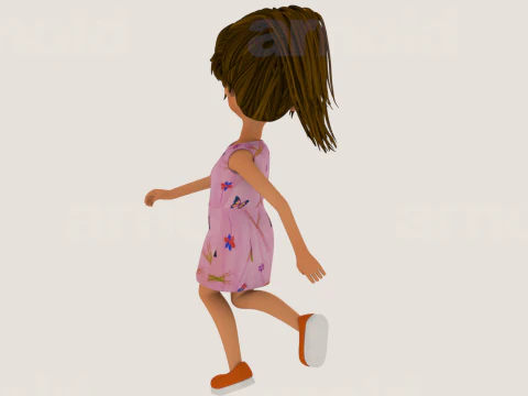 Rigged 3D Character for Maya and 3ds Max with Custom Attributes 3D Model