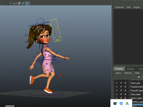 Rigged 3D Character for Maya and 3ds Max with Custom Attributes 3D Model