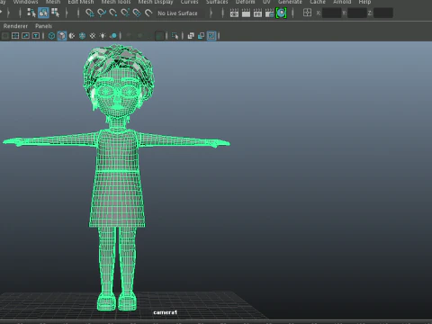Rigged 3D Character for Maya and 3ds Max with Custom Attributes 3D Model
