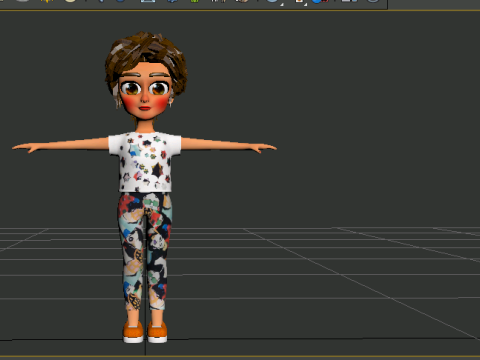 Rigged 3D Character for Maya and 3ds Max with Custom Attributes 3D मॉडल