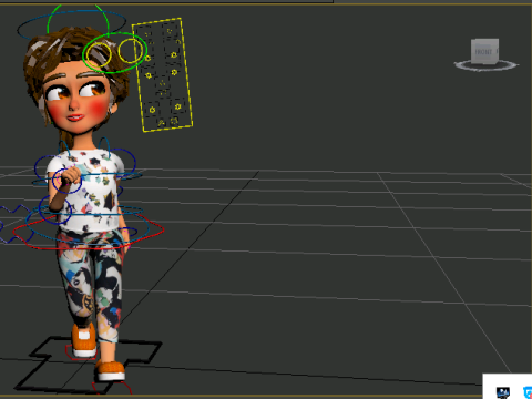 Rigged 3D Character for Maya and 3ds Max with Custom Attributes 3D मॉडल