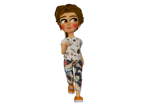 Rigged 3D Character for Maya and 3ds Max with Custom Attributes 3D मॉडल