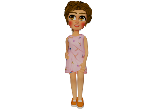 Rigged 3D Character for Maya and 3ds Max with Custom Attributes 3D मॉडल