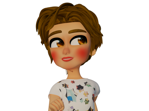 Rigged 3D Character for Maya and 3ds Max with Custom Attributes 3D मॉडल