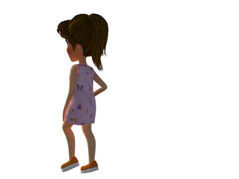 Rigged 3D Character for Maya and 3ds Max with Custom Attributes 3D मॉडल