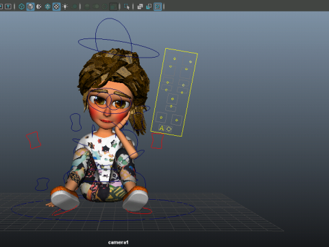 Rigged 3D Character for Maya and 3ds Max with Custom Attributes 3D मॉडल