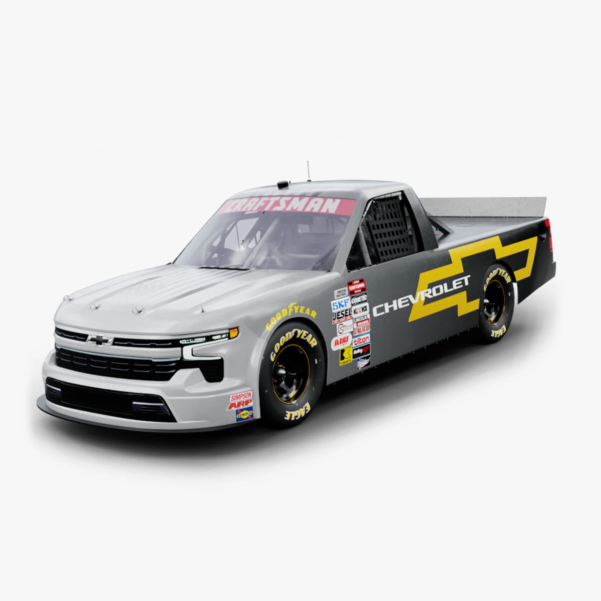2025 Nascar Craftsman 트럭 시리즈 쉐보레 실버라도 3D 모델 .c4d .max .obj .3ds .fbx .stl .blend