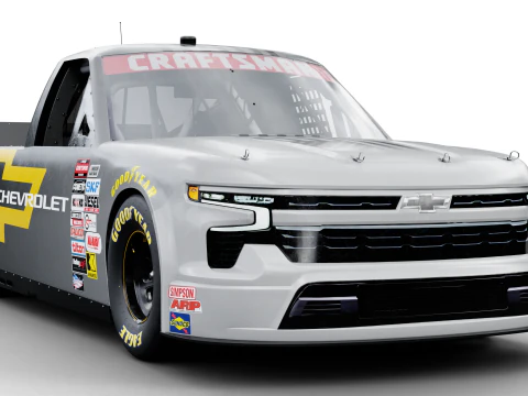 2025 Nascar Craftsman 트럭 시리즈 쉐보레 실버라도 3D 모델