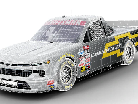 2025 Nascar Craftsman 트럭 시리즈 쉐보레 실버라도 3D 모델