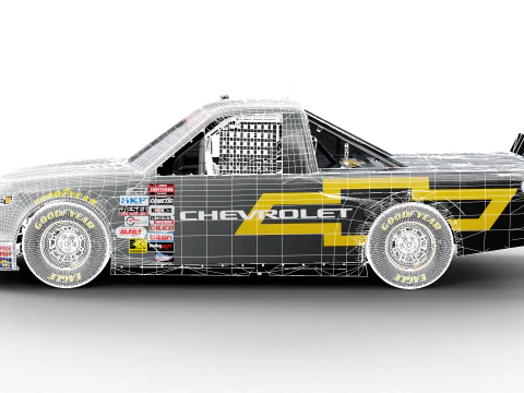 2025 Nascar Craftsman 트럭 시리즈 쉐보레 실버라도 3D 모델